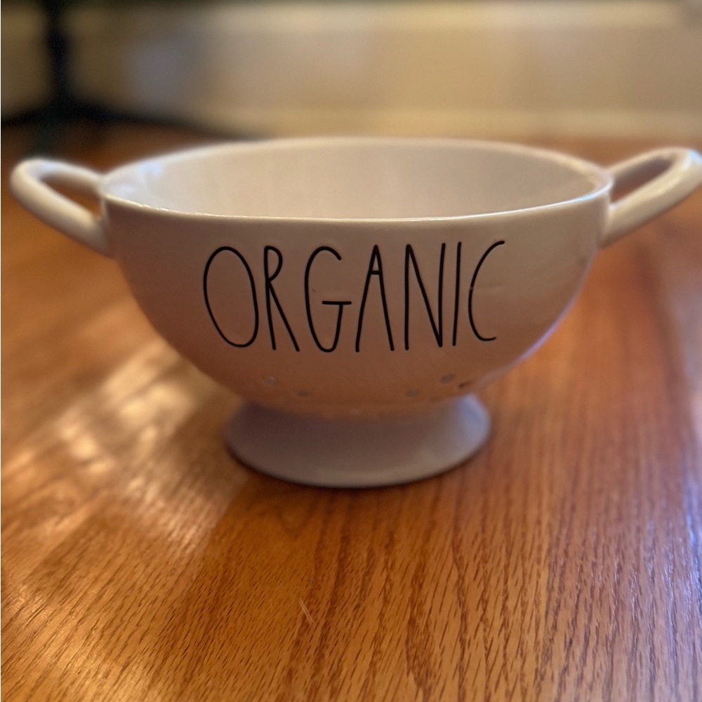 White Ceramic Colander with Handles